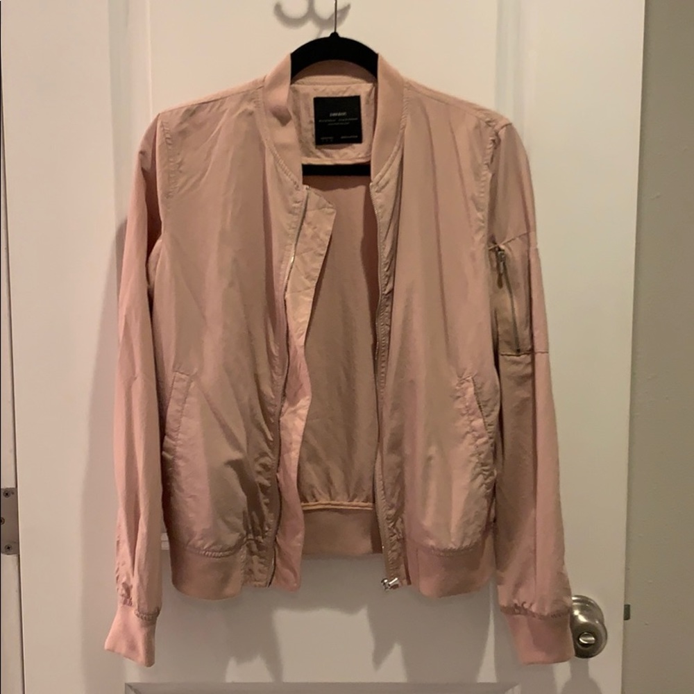 Zara pink bomber jacket